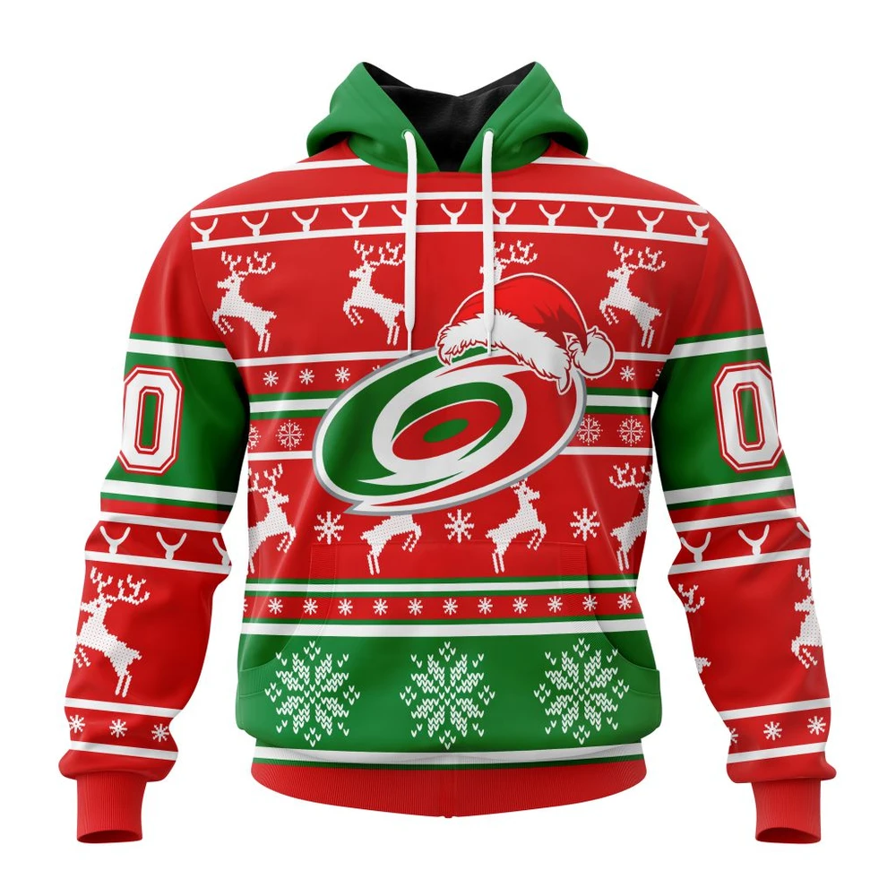Hoodie NHL Carolina Hurricanes, Specialized Unisex Christmas Is Coming V02 QTNHL080524A2967HD