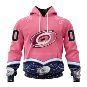 Hoodie NHL Carolina Hurricanes, Specialized Unisex For Hockey Fights Cancer QTNHL080524A2832HD