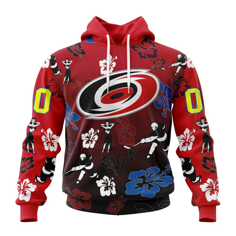 Hoodie NHL Carolina Hurricanes X Hawaii Specialized Design For Hawaiia V0122 QTNHL080524A3792HD