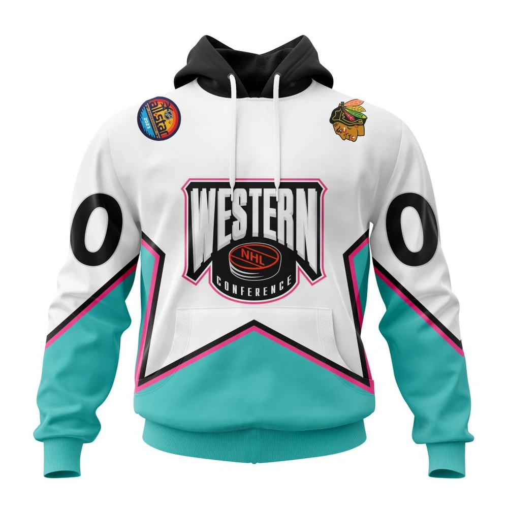 Hoodie NHL Chicago Blackhawks All-Star Western Conference QTNHL080524A2363HD
