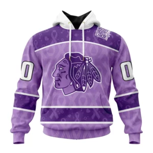 Hoodie NHL Chicago Blackhawks New Lavender Hockey Fight Cancer St2301 QTNHL080524A1493HD