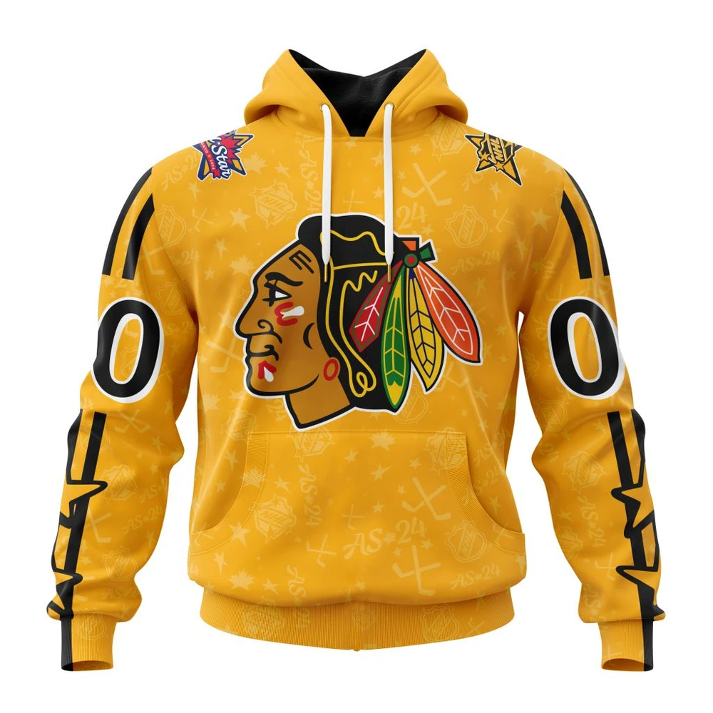Hoodie NHL Chicago Blackhawks Special All-Star Game Design St2401 QTNHL080524A814HD