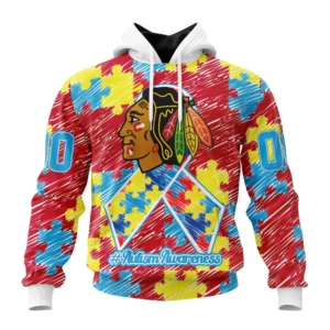 Hoodie NHL Chicago Blackhawks Special Autism Awareness Design St2201 QTNHL080524A2485HD