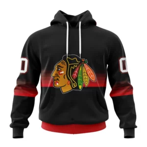Hoodie NHL Chicago Blackhawks Special Black And Gradient Design St2301 QTNHL080524A1418HD