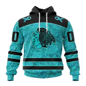 Hoodie NHL Chicago Blackhawks Special Design Fight Ovarian Cancer St2201 QTNHL080524A2429HD