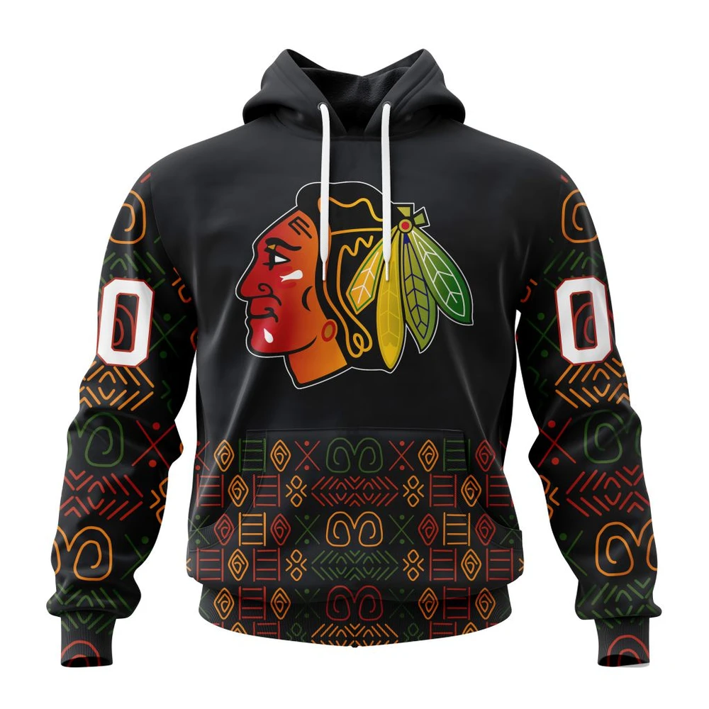 Hoodie NHL Chicago Blackhawks Special Design For Black History Month St2401 QTNHL080524A1069HD