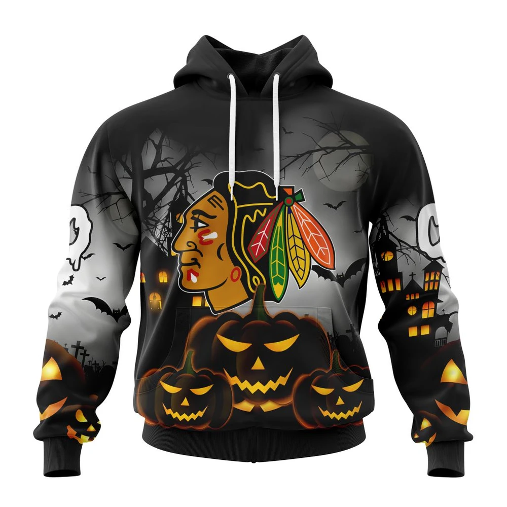 Hoodie NHL Chicago Blackhawks Special Design For Halloween St2302 QTNHL080524A2006HD
