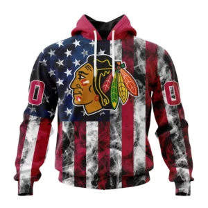 Hoodie NHL Chicago Blackhawks Special Design For Independence Day The Fourth Of July St2401 QTNHL080524A499HD