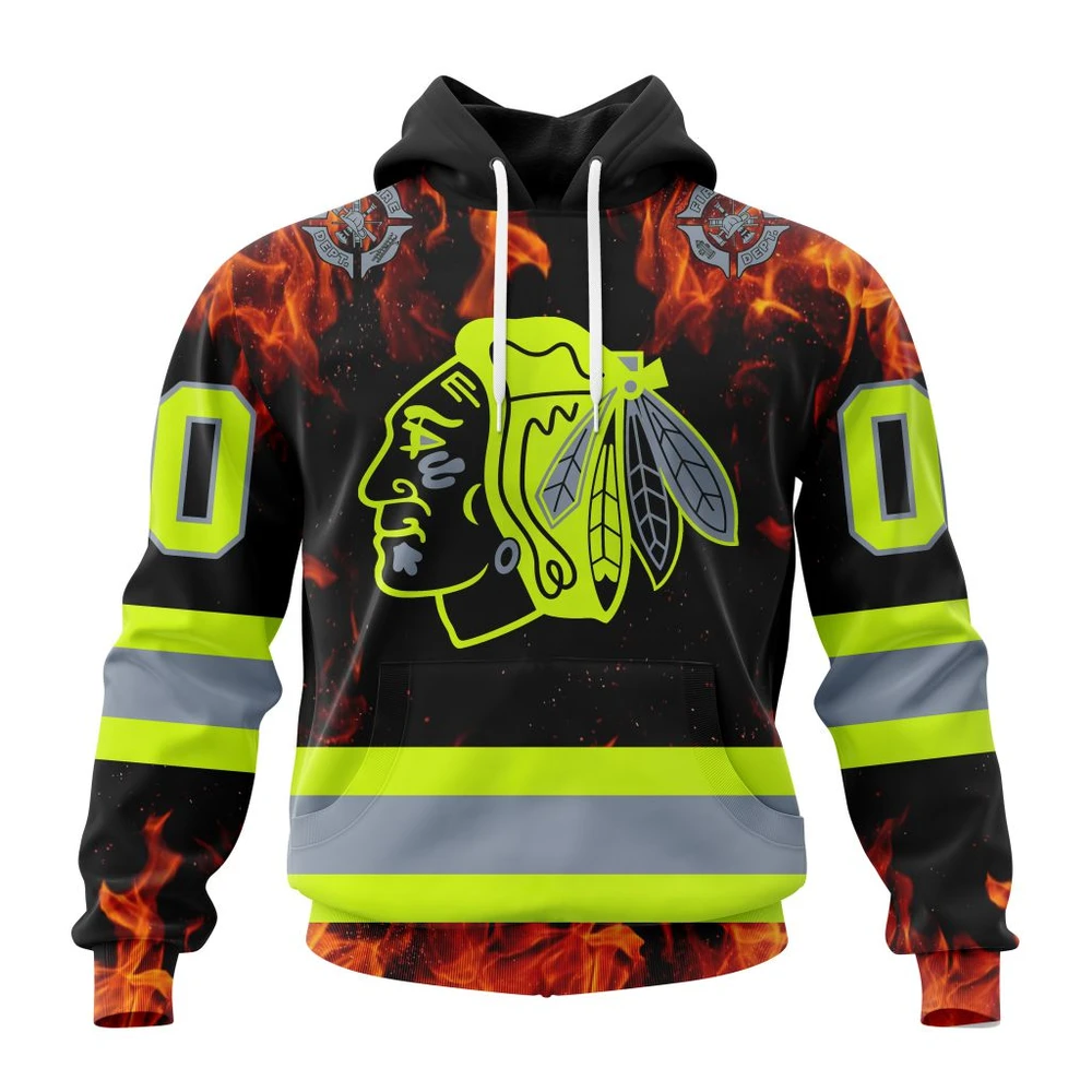 Hoodie NHL Chicago Blackhawks Special Design Honoring Firefighters St2401 QTNHL080524A1101HD