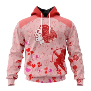 Hoodie NHL Chicago Blackhawks Special Gift For Valentines Day St2402 QTNHL080524A974HD