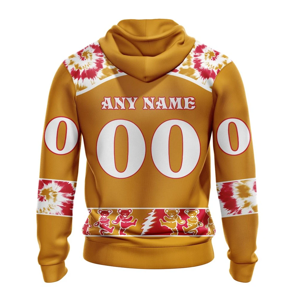 Hoodie NHL Chicago Blackhawks Special Grateful Dead Design St2301 QTNHL080524A68HD - Image 2