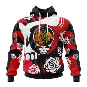 Hoodie NHL Chicago Blackhawks Special Grateful Dead Design St2305 QTNHL080524A1287HD