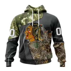 Hoodie NHL Chicago Blackhawks Special Hunting Camo Design St2302 QTNHL080524A1322HD