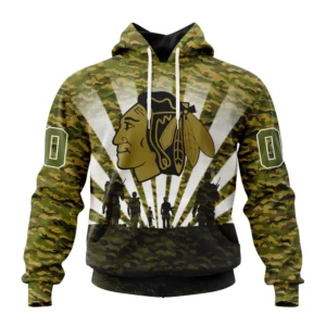 Hoodie NHL Chicago Blackhawks Special Military Camo Kits For Veterans Day And Rememberance Day St2201 QTNHL080524A3477HD