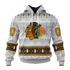 Hoodie NHL Chicago Blackhawks Special Native Design St2302 QTNHL080524A2067HD
