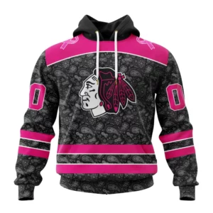 Hoodie NHL Chicago Blackhawks Special Pink In The Rink Fight Breast Cancer St2301 QTNHL080524A252HD