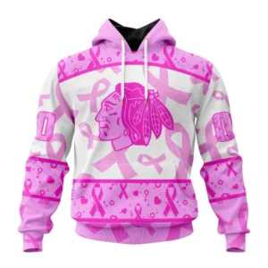 Hoodie NHL Chicago Blackhawks Special Pink October Breast Cancer Awareness Month St2302 QTNHL080524A1873HD