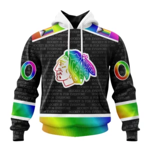 Hoodie NHL Chicago Blackhawks Special Pride Design Hockey Is For Everyone QTNHL080524A2720HD