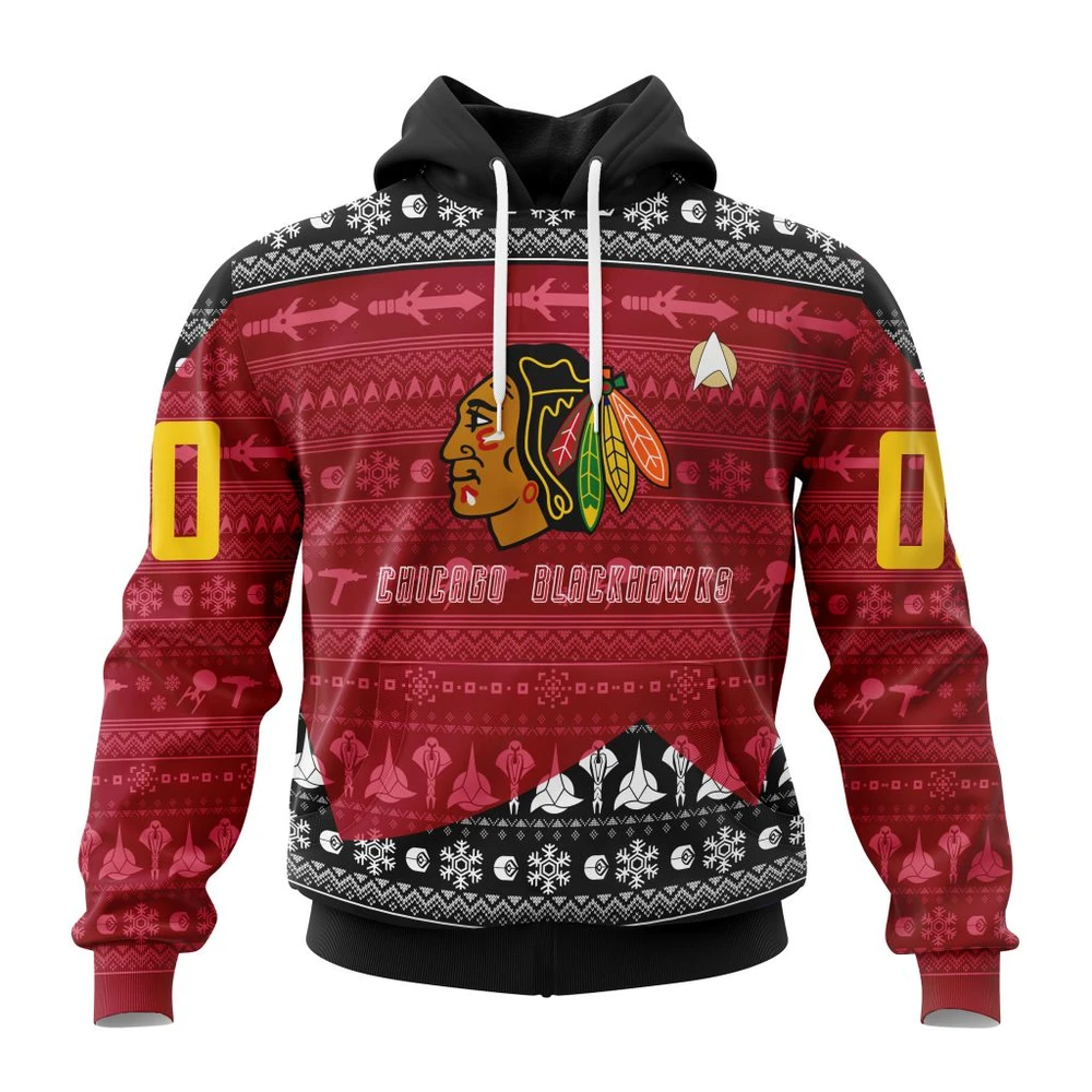 Hoodie NHL Chicago Blackhawks Special Star Trek Design St2201 QTNHL080524A3023HD