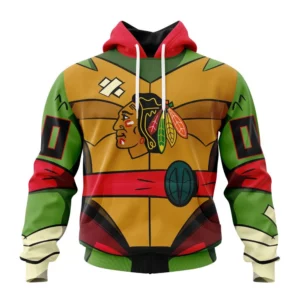 Hoodie NHL Chicago Blackhawks Special Teenage Mutant Ninja Turtles Design St2301 QTNHL080524A2280HD