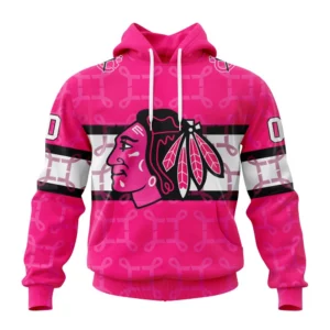 Hoodie NHL Chicago Blackhawks, Specialized Design I Pink I Can! In October We Wear Pink Breast Cancer QTNHL080524A3627HD