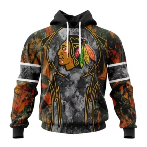 Hoodie NHL Chicago Blackhawks, Specialized Design Wih Camo Concepts For Hungting In Forest QTNHL080524A3658HD