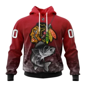 Hoodie NHL Chicago Blackhawks, Specialized Fishing Style St2201 QTNHL080524A4001HD