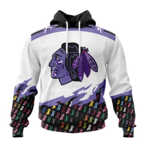 Hoodie NHL Chicago Blackhawks, Specialized Kits In October We Stand Together We Can Beat Cancer QTNHL080524A3424HD