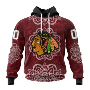 Hoodie NHL Chicago Blackhawks, Specialized Mandala Style St2201 QTNHL080524A4062HD