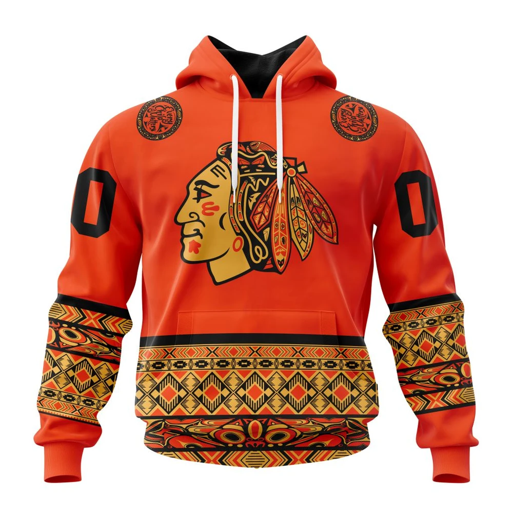 Hoodie NHL Chicago Blackhawks, Specialized National Day For Truth And Reconciliation QTNHL080524A147HD