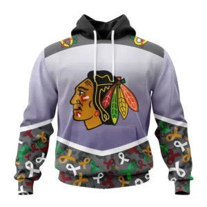 Hoodie NHL Chicago Blackhawks, Specialized Sport Fights Again All Cancer V0122 QTNHL080524A3367HD