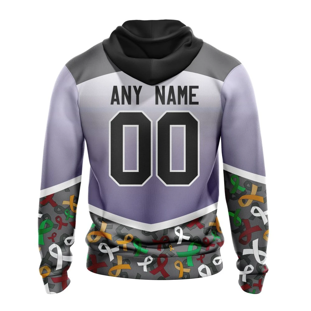 Hoodie NHL Chicago Blackhawks, Specialized Sport Fights Again All Cancer V0122 QTNHL080524A3367HD - Image 2