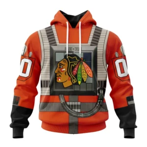Hoodie NHL Chicago Blackhawks Star Wars Rebel Pilot Design St2201 QTNHL080524A121HD