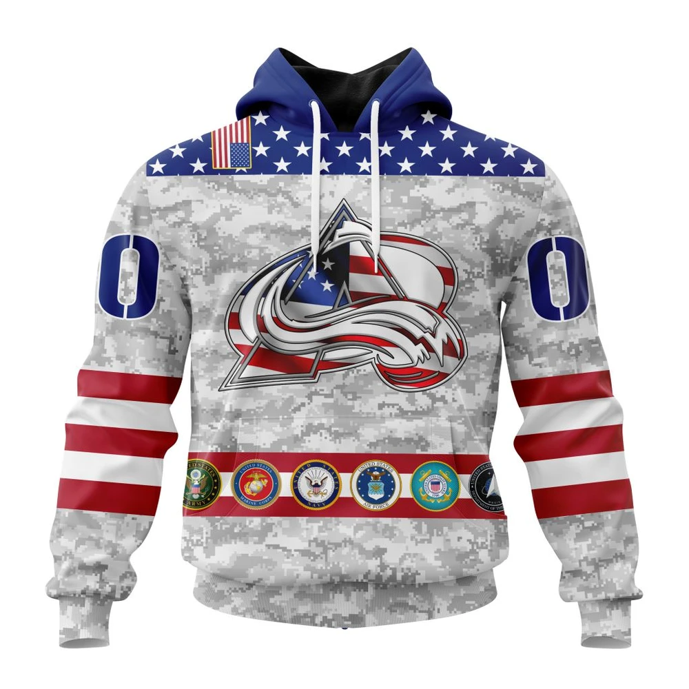 Hoodie NHL Colorado Avalanche Armed Forces Appreciation St2201 QTNHL080524A2776HD
