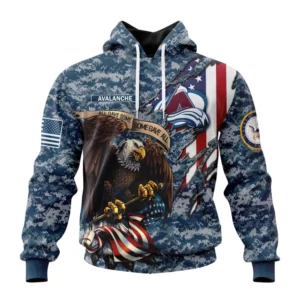 Hoodie NHL Colorado Avalanche Honor Us Navy Veterans St2202 QTNHL080524A3160HD