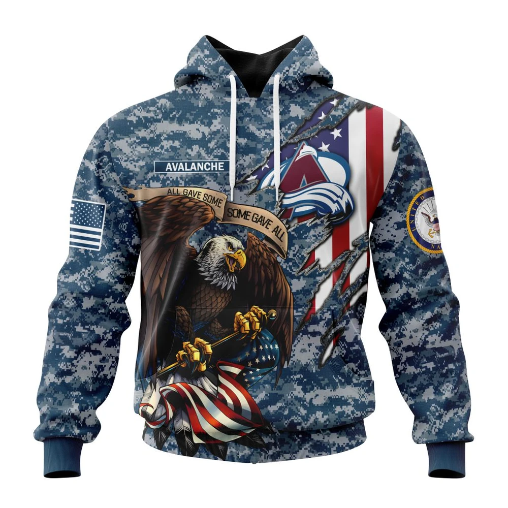 Hoodie NHL Colorado Avalanche Honor Us Navy Veterans St2202 QTNHL080524A3160HD