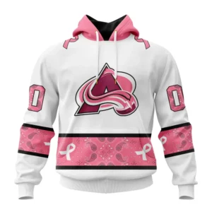 Hoodie NHL Colorado Avalanche In Classic Style With Paisley! In October We Wear Pink Breast Cancer QTNHL080524A1682HD