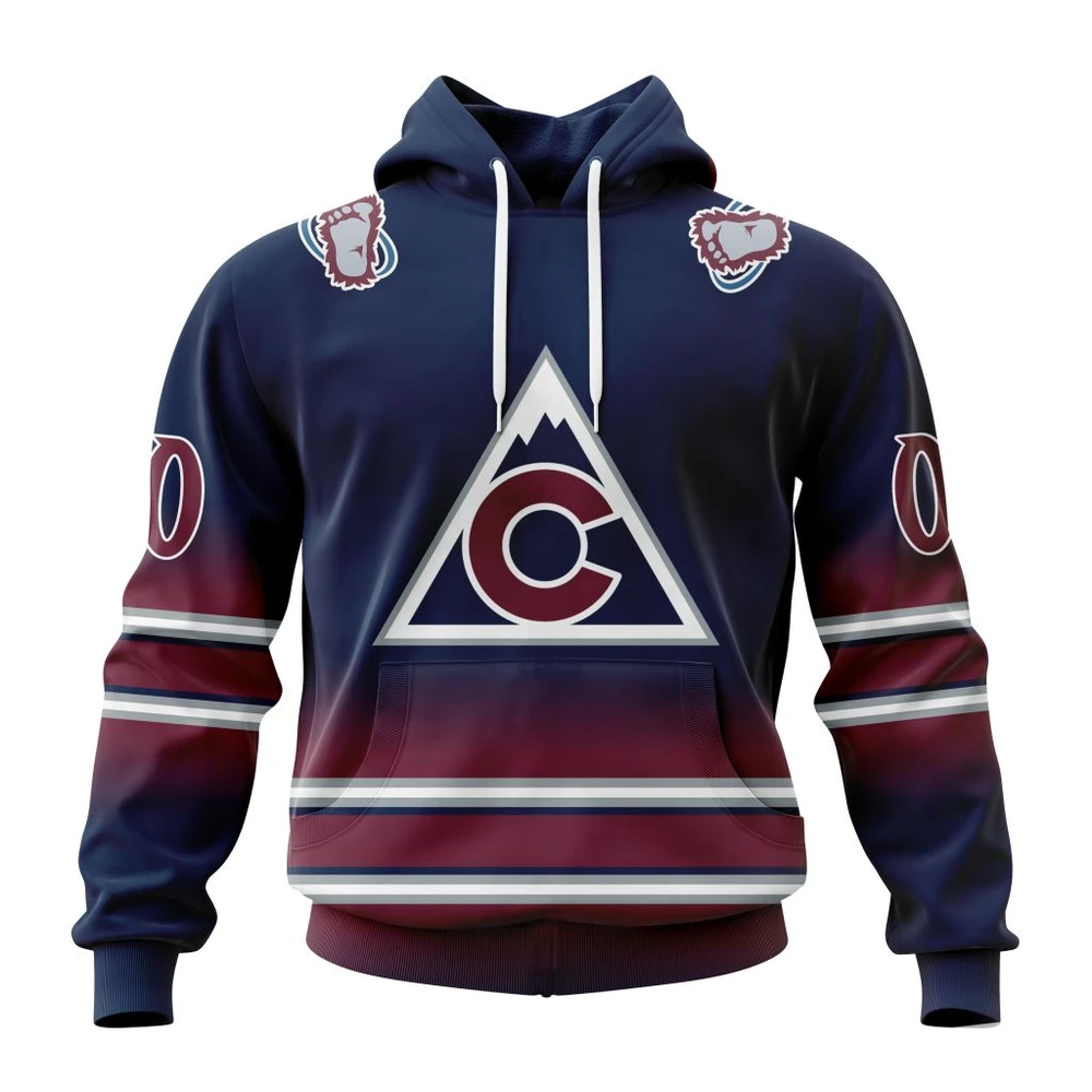 Hoodie NHL Colorado Avalanche Personalize Gradient Series Concept St2301 QTNHL080524A86HD