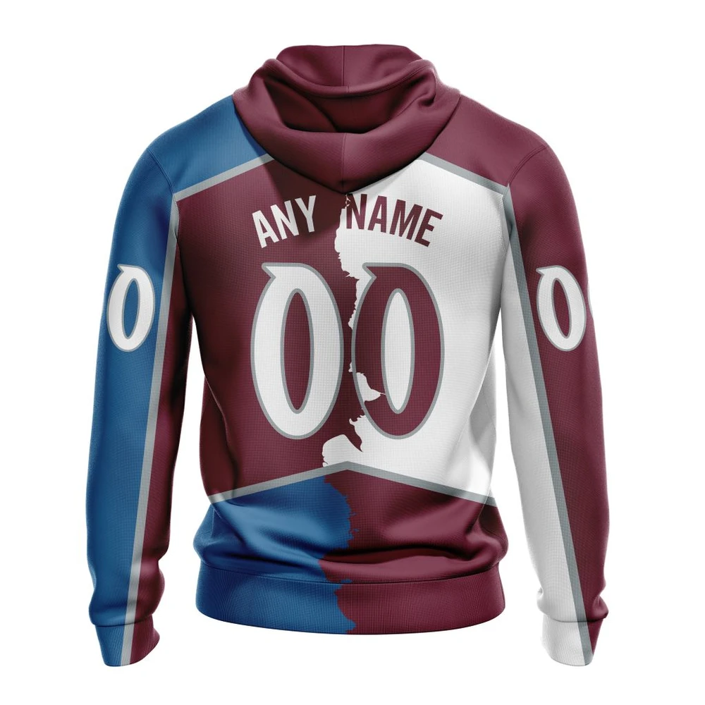 Hoodie NHL Colorado Avalanche Personalize Home Mix Away Kits QTNHL080524A61HD - Image 2