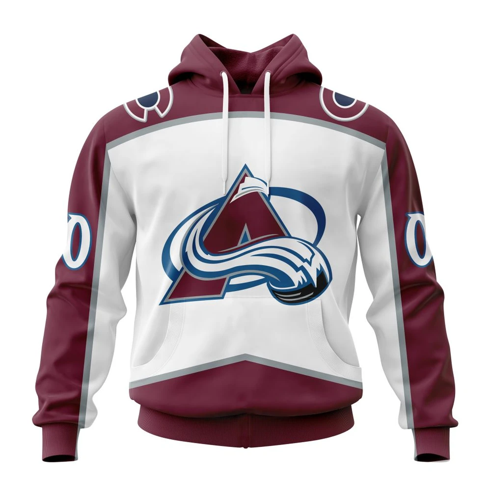 Hoodie NHL Colorado Avalanche Personalized Away Kits QTNHL080524A1562HD