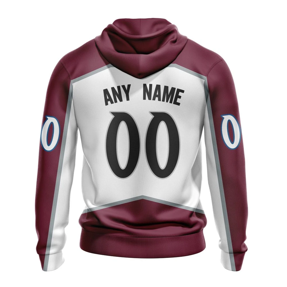 Hoodie NHL Colorado Avalanche Personalized Away Kits QTNHL080524A1562HD - Image 2