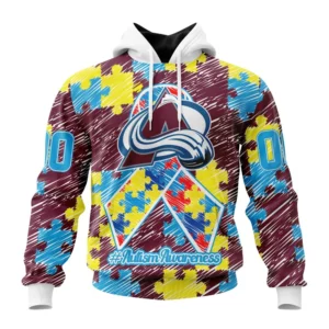Hoodie NHL Colorado Avalanche Special Autism Awareness Design St2201 QTNHL080524A2486HD