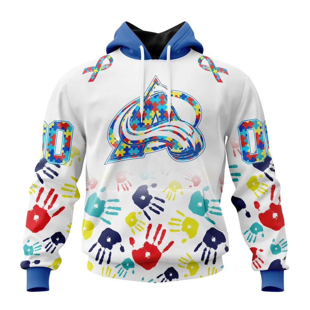 Hoodie NHL Colorado Avalanche Special Autism Awareness Design St2203 QTNHL080524A2546HD