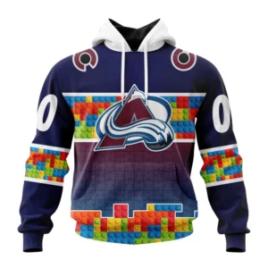 Hoodie NHL Colorado Avalanche Special Autism Awareness Design V2301 QTNHL080524A2249HD