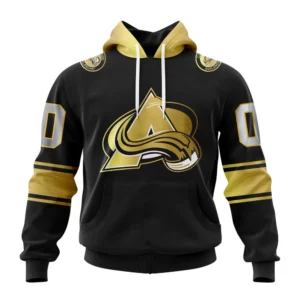 Hoodie NHL Colorado Avalanche Special Black And Gold Design St2401 QTNHL080524A782HD