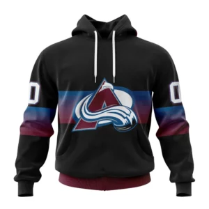 Hoodie NHL Colorado Avalanche Special Black And Gradient Design St2301 QTNHL080524A1419HD