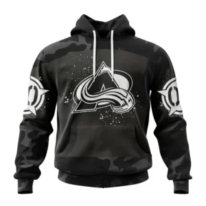 Hoodie NHL Colorado Avalanche Special Black Camo Design For Veterans Day St2304 QTNHL080524A1620HD