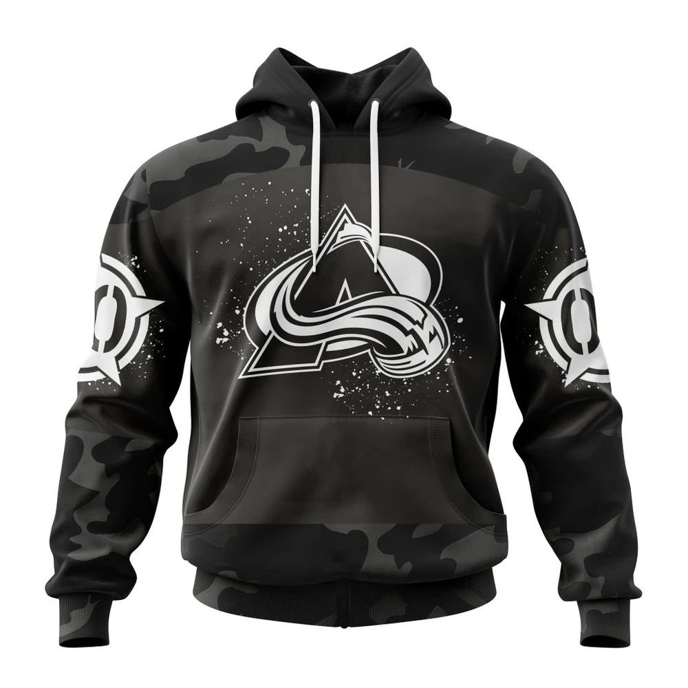 Hoodie NHL Colorado Avalanche Special Black Camo Design For Veterans Day St2304 QTNHL080524A1620HD