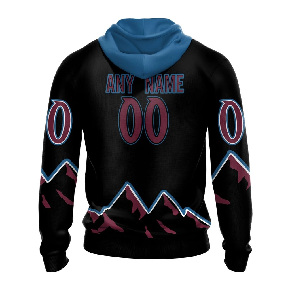 Hoodie NHL Colorado Avalanche Special Blackout Design St2401 QTNHL080524A610HD - Image 2