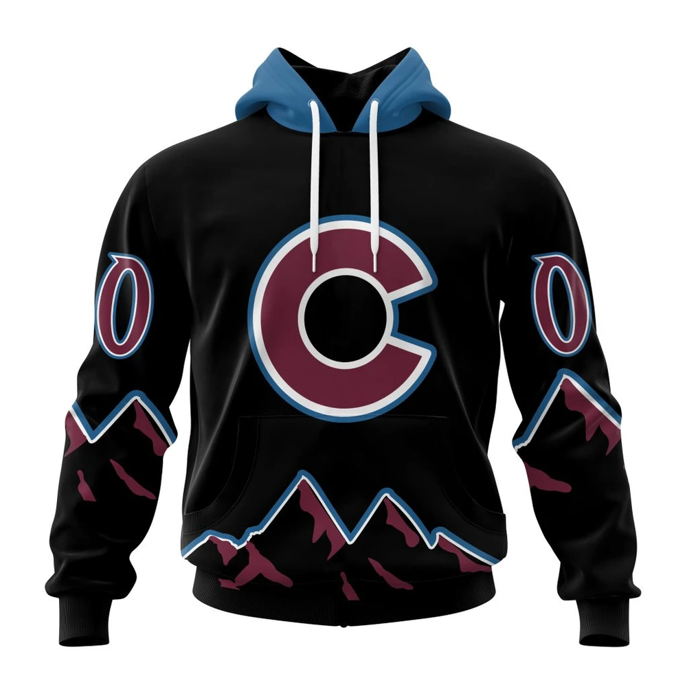 Hoodie NHL Colorado Avalanche Special Blackout Design St2401 QTNHL080524A610HD